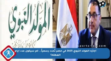 إجازة المولد النبوي 2025 في مصر تُحدد رسمياً.. كم سيكون عدد أيام العطلة؟